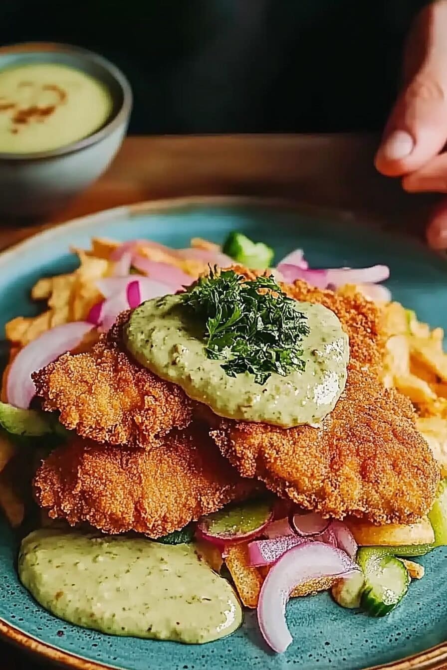 tahini chicken schnitzel