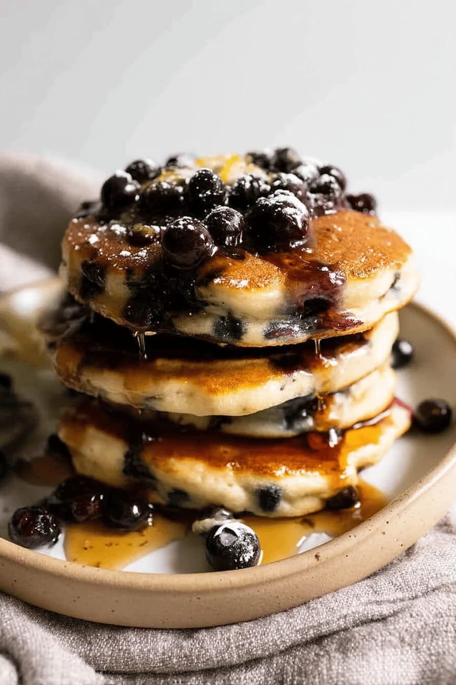 fluffy blueberry pancakes