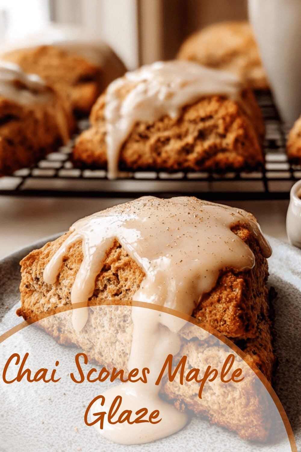 Chai Scones Maple Glaze
