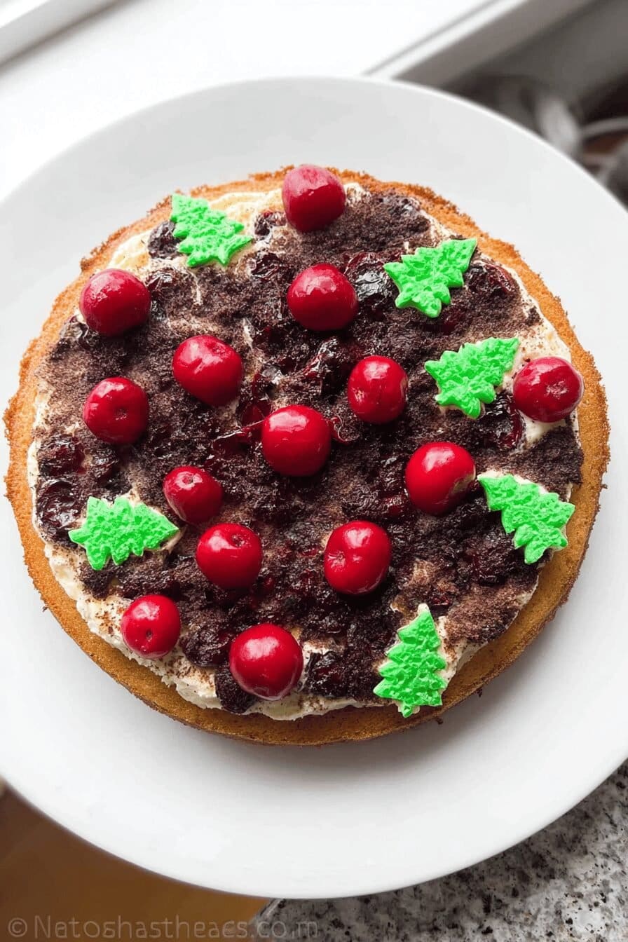 Cherry Christmas Cake