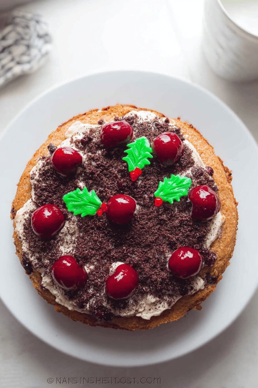 Cherry Christmas Cake