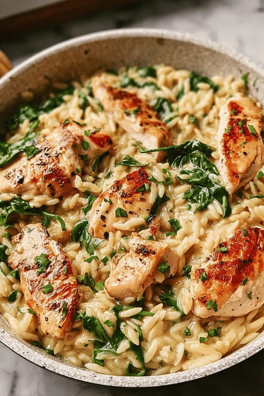 Boursin Orzo Chicken