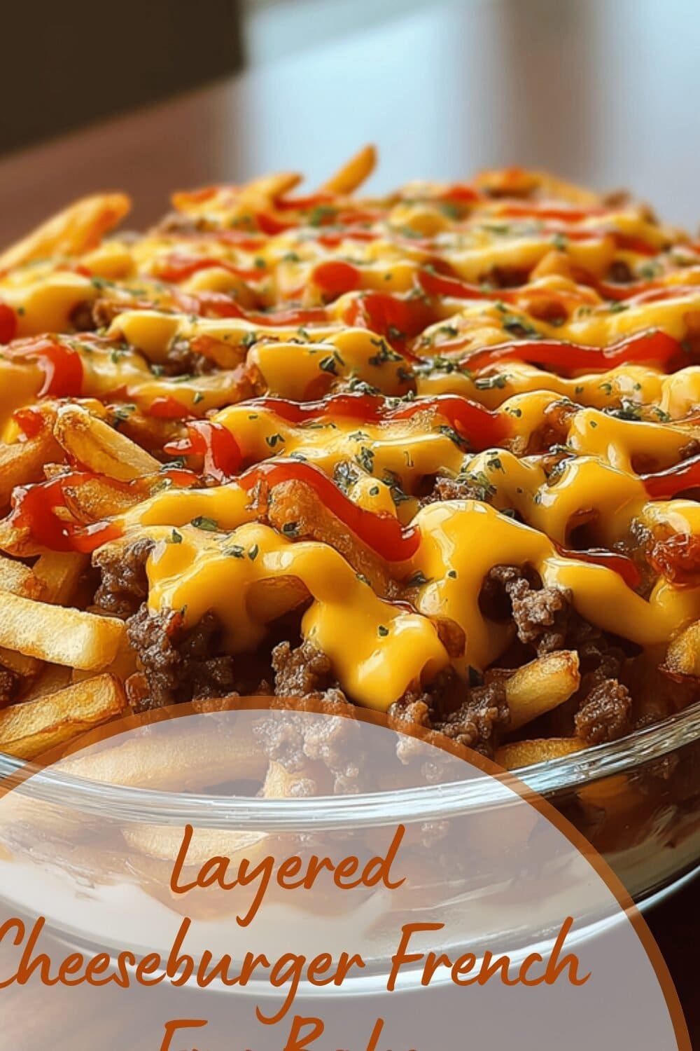 Layered Cheeseburger French Fry Bake