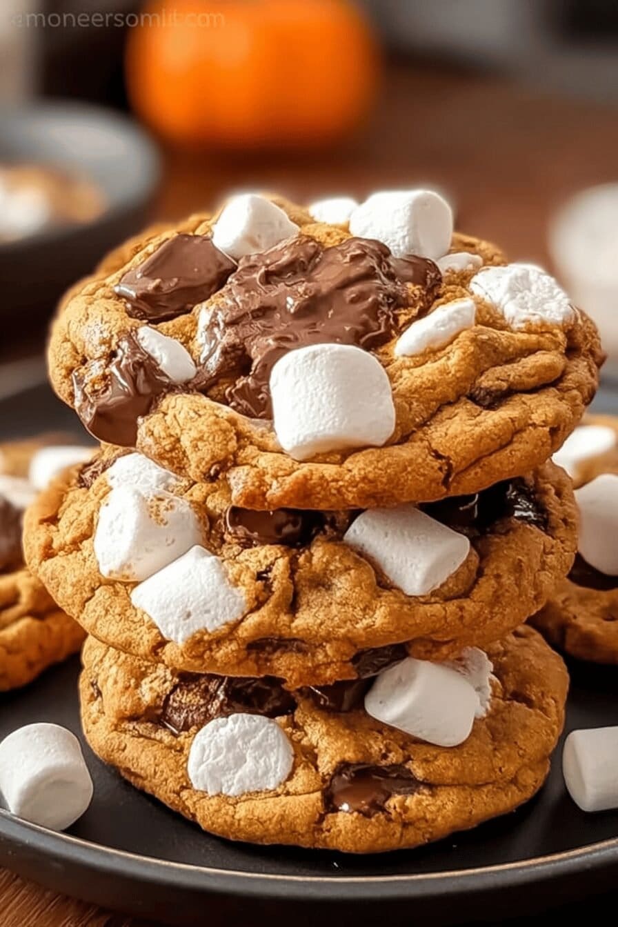 Pumpkin Smores Cookies