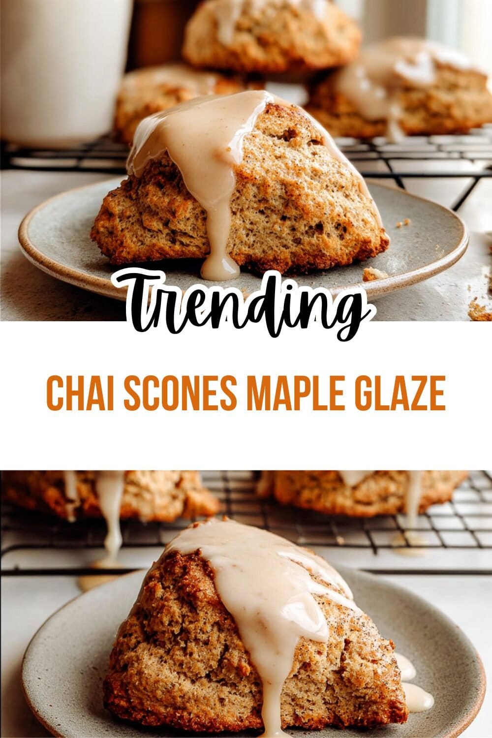 Chai Scones Maple Glaze