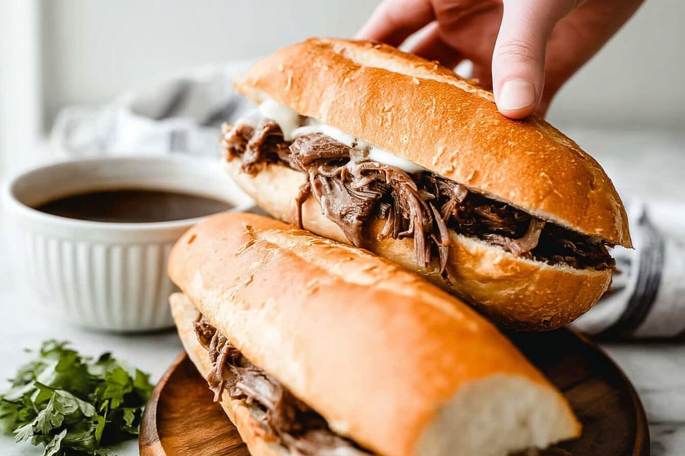 Slow Cooker French Dip Sandwiches