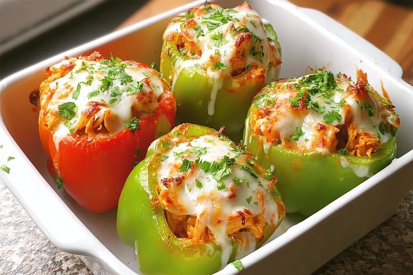 Buffalo Chicken Stuffed Peppers