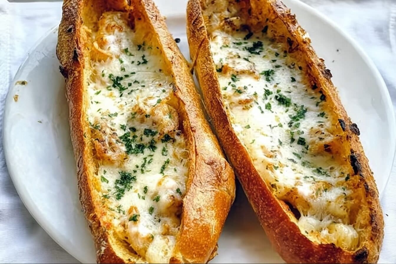 Cheesy Garlic Baguettes