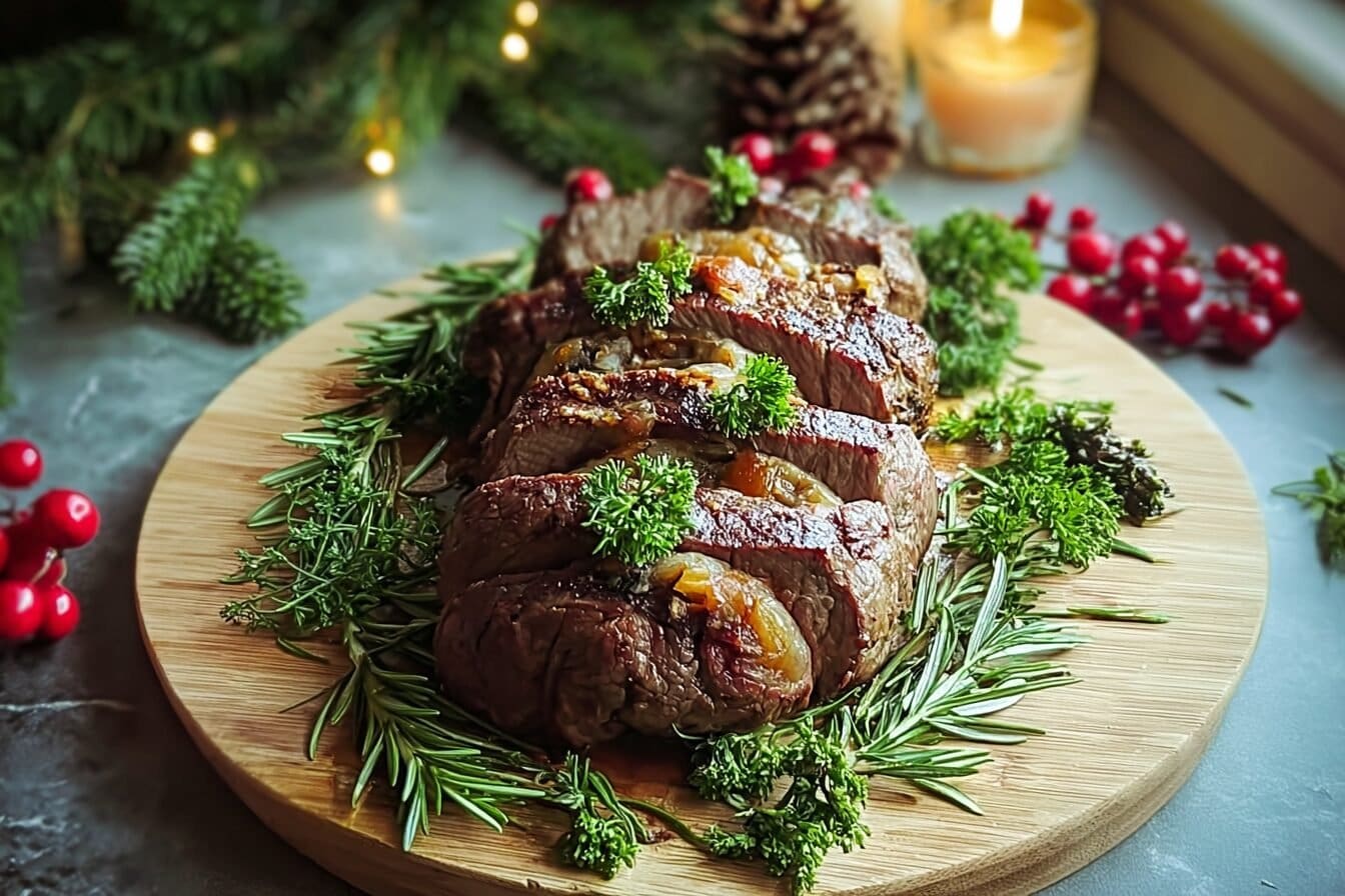 Christmas Stuffed Flank Steak