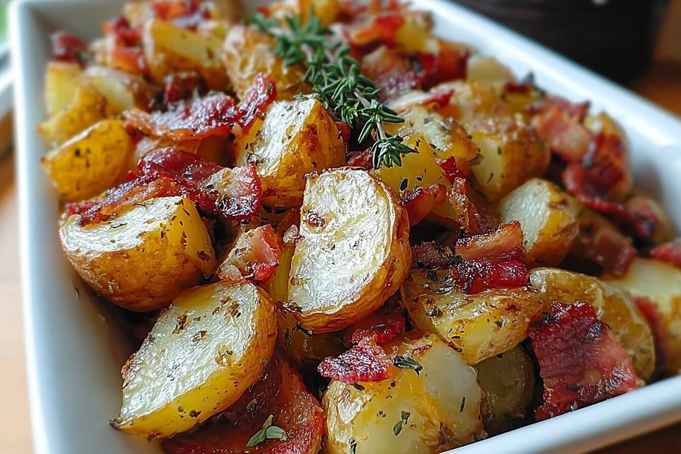 Crispy Bacon Roasted Potatoes