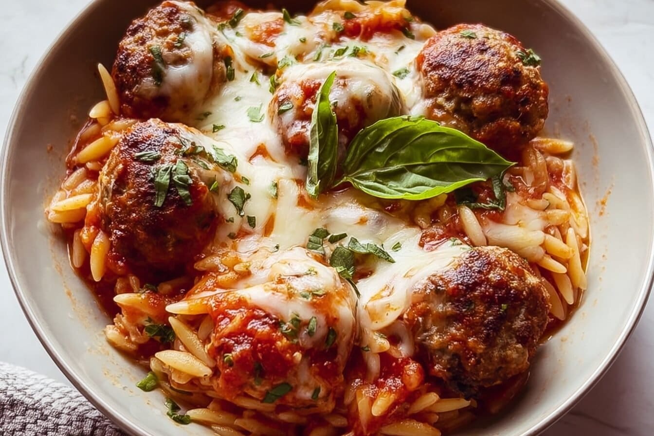 Meatball Parm Orzo