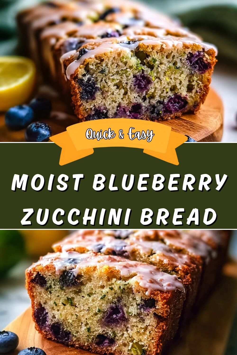 Moist Blueberry Zucchini Bread