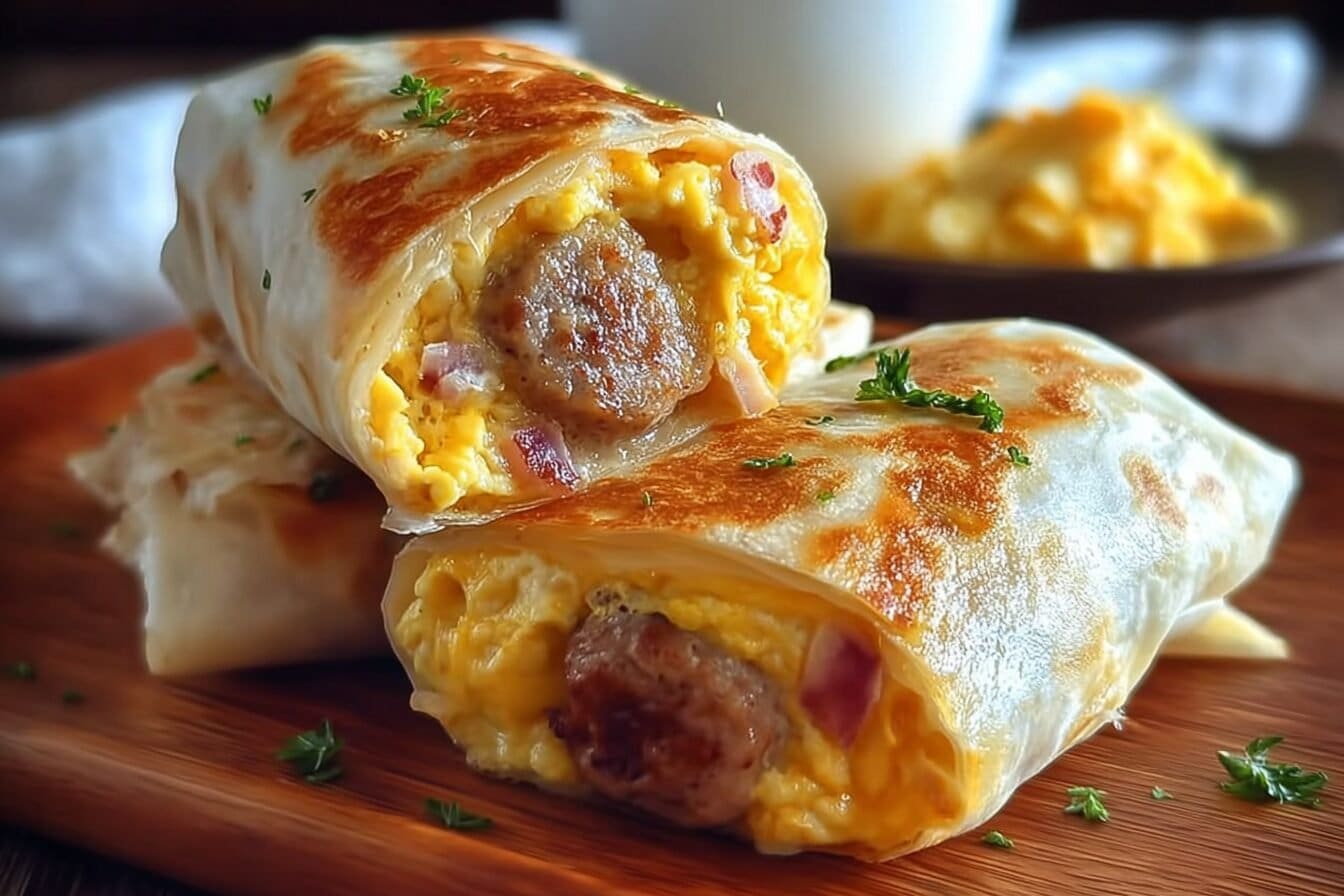 Sausage Egg And Cheese Breakfast Roll Ups